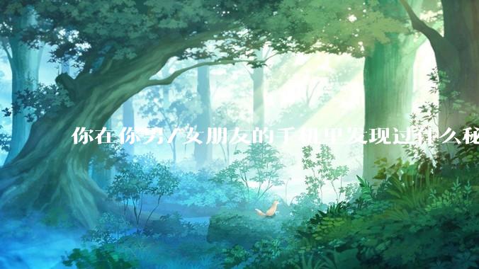 你在你男/女朋友的手机里发现过什么秘密？