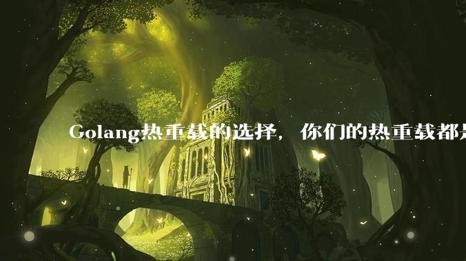 Golang热重载的选择，你们的热重载都是自己写的吗？